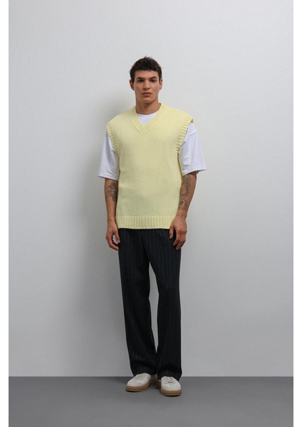 Sarı Örgü Erkek Triko Yelek fırsatları