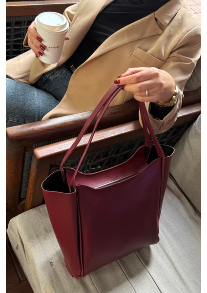 Lagraccio Paris Kadın Carrie Salaş Omuz Çantası Bordo