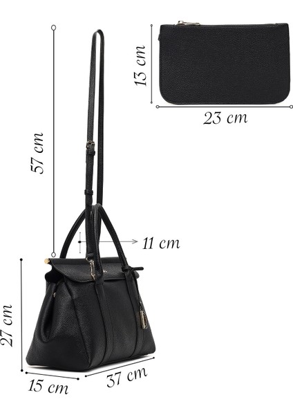 Kadın Siyah Uzun Askılı Klasik Kol Çantası 25ABD2444FT fiyatları