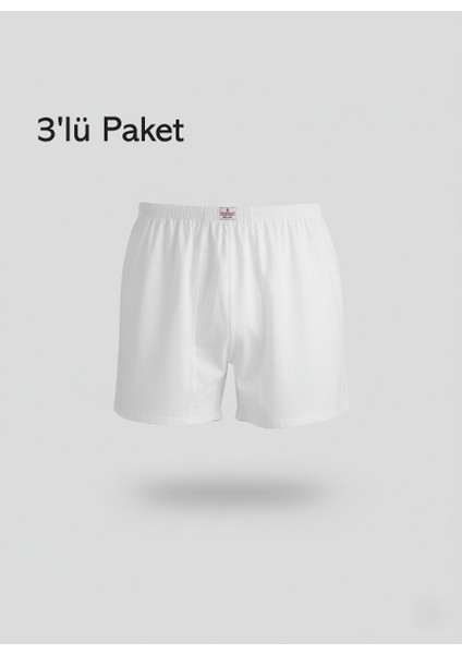 Battal Boy Ekstra Büyük Beden Arjantin Külot 3'lü Paket %100 Pamuklu Erkek