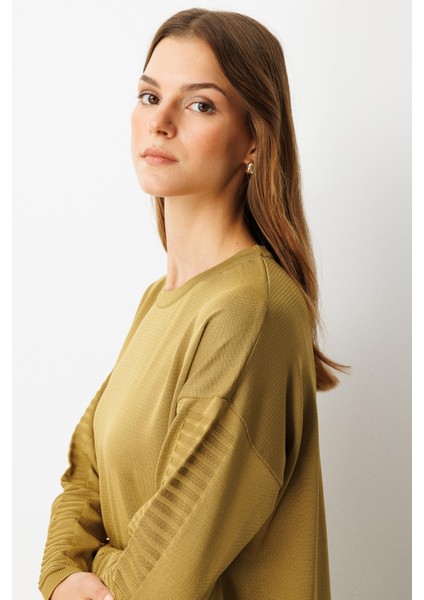 Yırtmaç Detaylı Triko Tunik-Y.YEŞİLİ modelleri