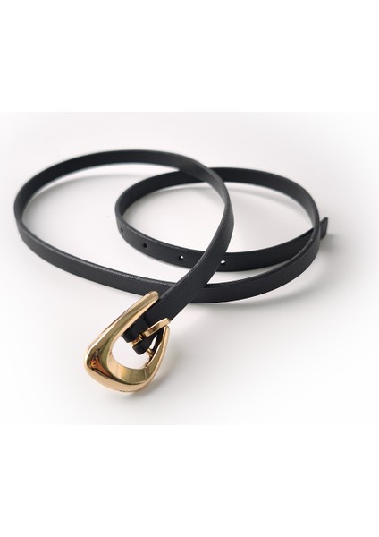 Dalga Desen Tokalı Ince Kemer Siyah fiyatları