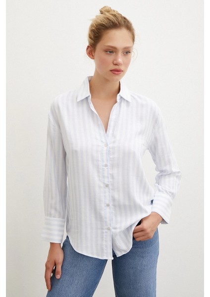 Çizgili Gömlek Mavi fiyatları