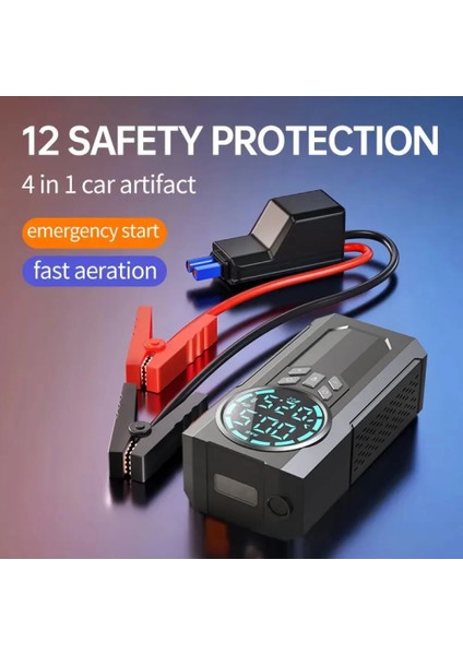 4 In 1 Çok Işlevli 150 Psı 7.4 V 8000 Mah Powerbank Özellikli Hava Oto Kompresörü fiyatları