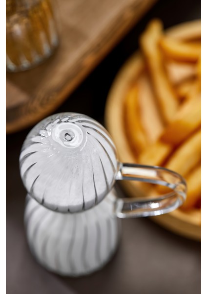 Saplı Cam Tuzluk ve Biberlik Takımı – 2’li Şeffaf Baharatlık Seti, Estetik Dalgalı Tasarım, Modern ve Dayanıklı Cam Mutfak Ürünü