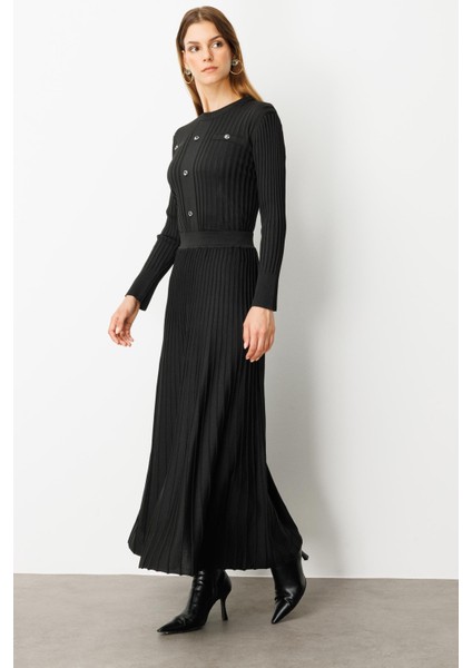 Ribana Detaylı Triko Takım-Siyah fiyatları