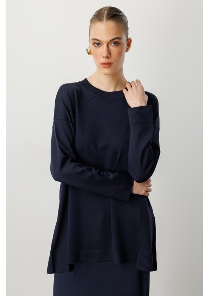 Yuvarlak Yaka Basic Triko-Lacı