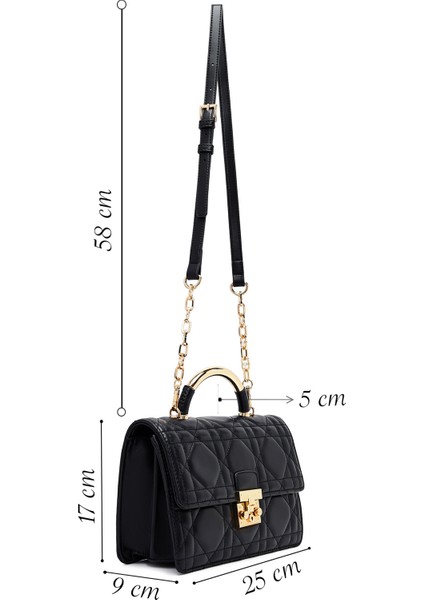 Kadın Siyah Uzun Askılı Mini Kapitone Çapraz Çanta 25ABD2433KP fiyatları