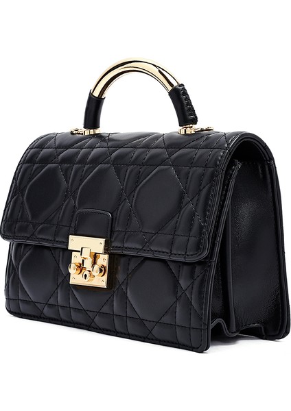 Kadın Siyah Uzun Askılı Mini Kapitone Çapraz Çanta 25ABD2433KP indirimleri