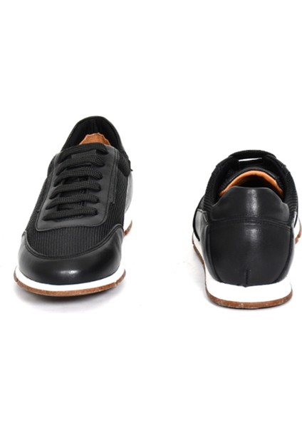 Hakiki Deri Siyah Erkek Sneaker Ayakkabı Termo Tabanlı - 241338 fırsatları