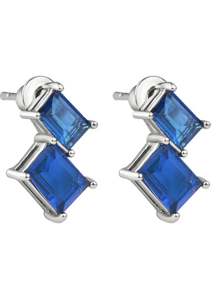 Mavi Taşlı Zarif Küpe