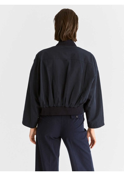 Volanlı Kısa Kadın Mont Lacivert K2017503_015 indirimleri