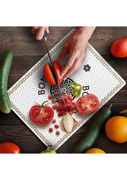 Cam Kesme Tahtası ve Sunumluk Amore Bonjour 20X30 cm fırsatları