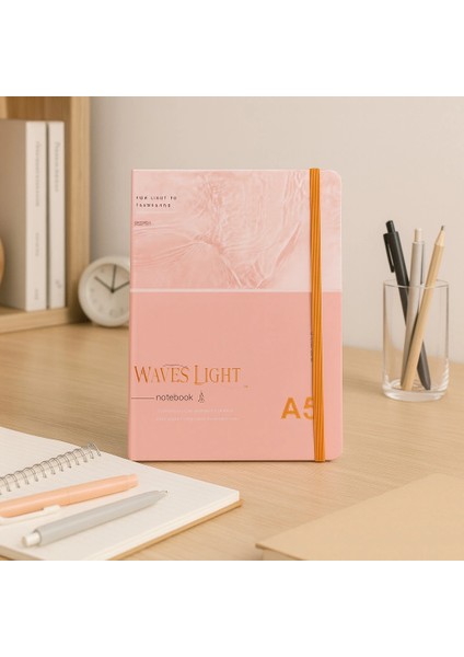 2 Adet Ajanda Çizgili Not Defteri-Uçlu Kalem Hediyeli Waves Light fiyatları