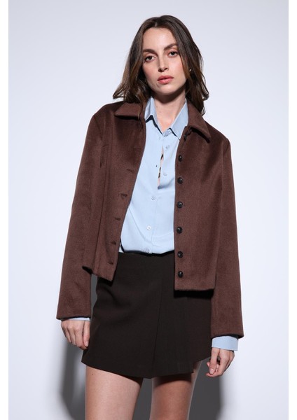 Kahve Gömlek Yaka Kısa Kaşe Ceket fiyatları