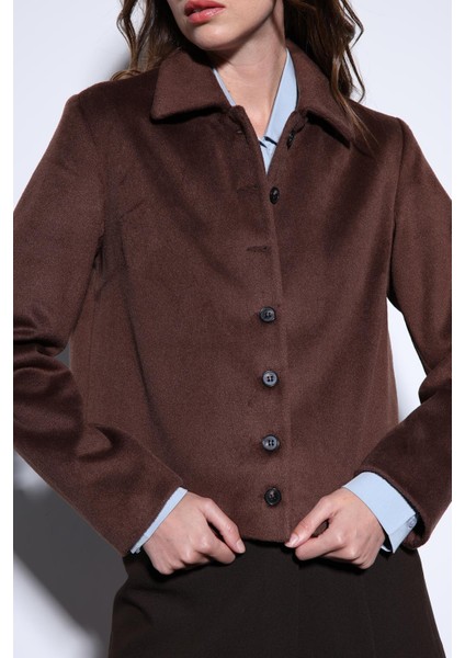 Kahve Gömlek Yaka Kısa Kaşe Ceket indirimleri