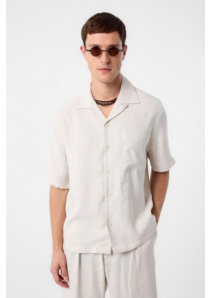 Taş Modal Kumaş Erkek Gömlek
