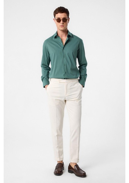 Yeşil Slim Fit Erkek Gömlek fiyatları