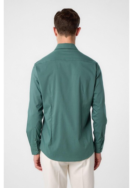 Yeşil Slim Fit Erkek Gömlek indirimleri
