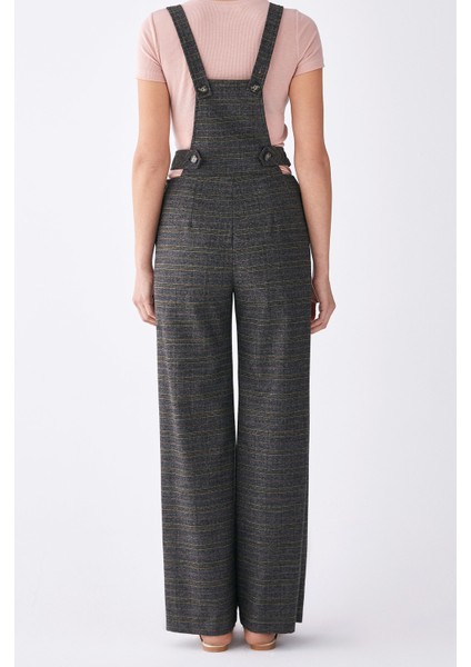 Askı Ve Bel Detaylı Ekoseli Kadın Tulum Standart Renk K1912403_089 modelleri