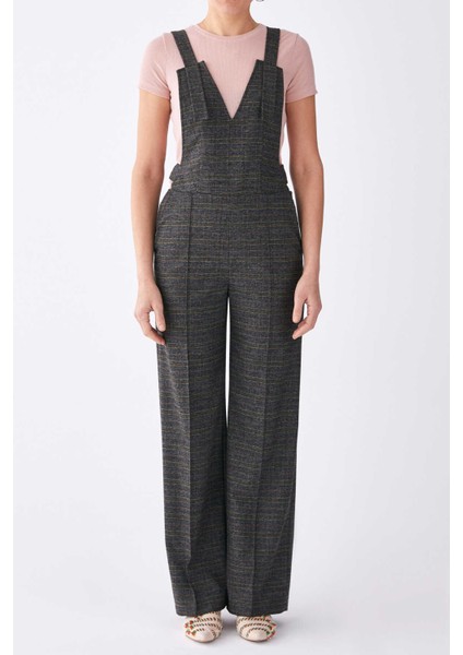 Askı Ve Bel Detaylı Ekoseli Kadın Tulum Standart Renk K1912403_089 fırsatları