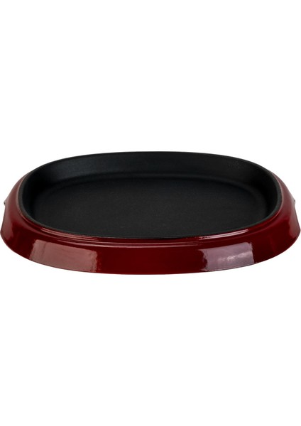 Döküm Oval Fajita Tabağı Ölçü 26X19CM.-BORDO