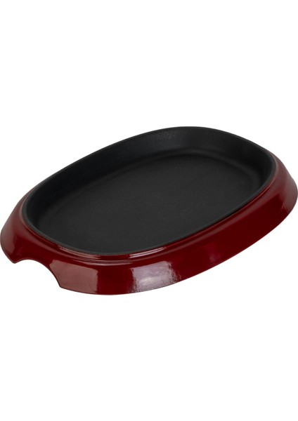 Döküm Oval Fajita Tabağı Ölçü 26X19CM.-BORDO fiyatları