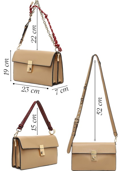 Kadın Bej Uzun Askılı Çapraz Çanta 25ABD244018 fiyatları