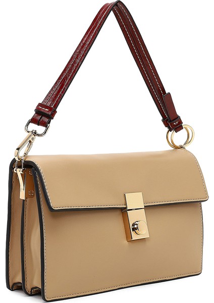 Kadın Bej Uzun Askılı Çapraz Çanta 25ABD244018