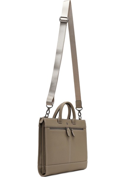 Erkek Vizon Uzun Askılı Deri Evrak Çantası 25WBD3531FT