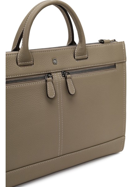 Erkek Vizon Uzun Askılı Deri Evrak Çantası 25WBD3531FT