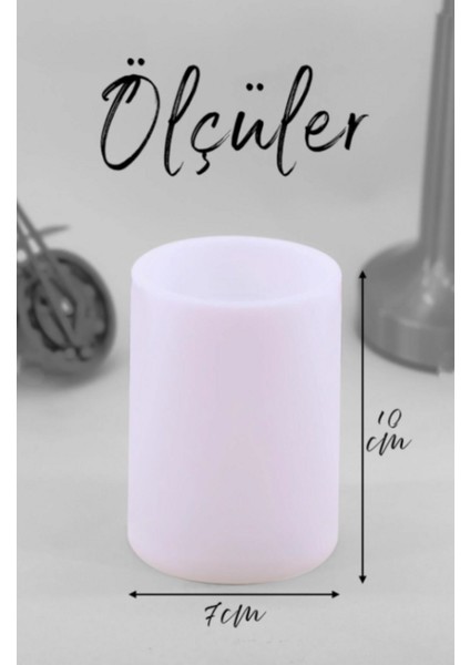 Unicorn LED Mum Bardak Tipi Pilli Dumansız Alevli Dekoratif Yapay Mum Işıldak Dekor Lambası 10 cm fırsatları