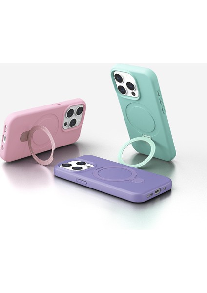 Apple iPhone 14 Pro Max Kılıf M-Safe Şarj Özellikli Standlı Zore Samara Kapak modelleri