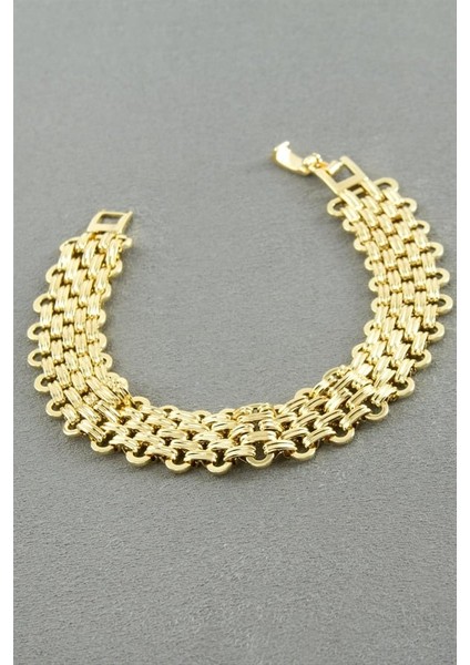 Hasır Görünümlü Lüks Çelik Bileklik