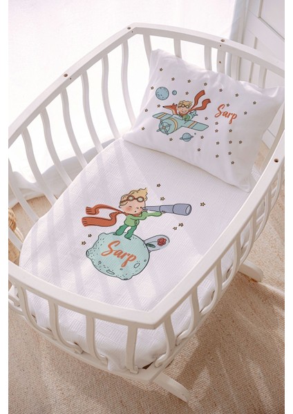 Isme Özel 70X120 Park Yatak ve Anne Yanı Pike Seti Küçük Prens