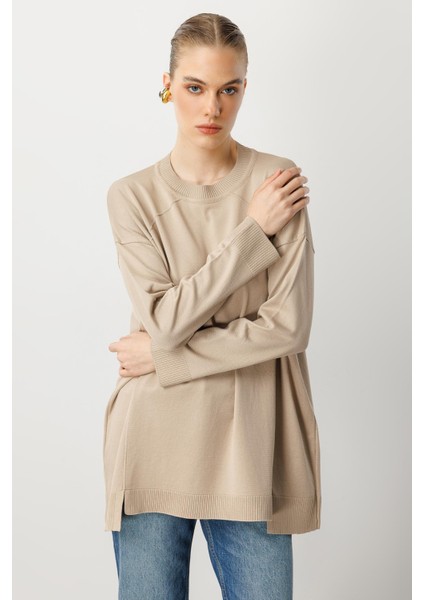 Yuvarlak Yaka Basic Triko-Taş fiyatları