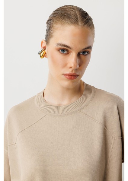 Yuvarlak Yaka Basic Triko-Taş indirimleri