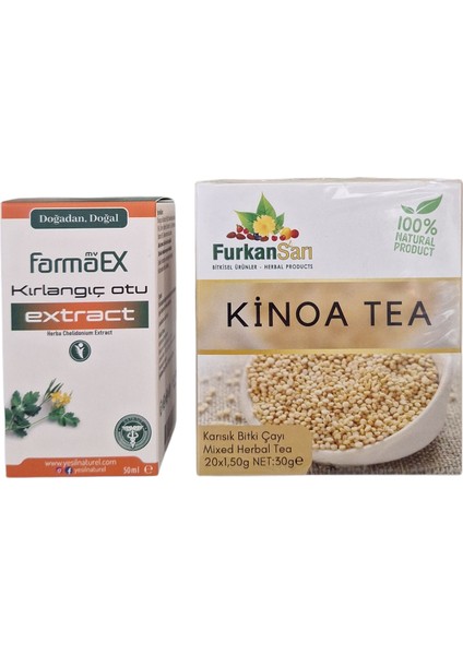 kırlangıç otu 50ml + kinoa tea 20 süzen poşet