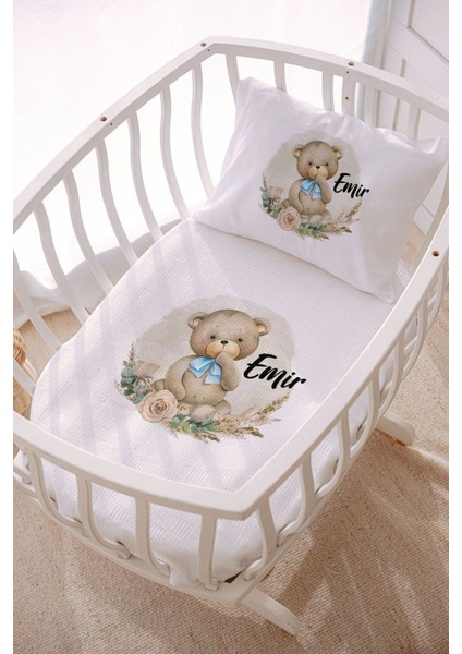 Isme Özel 70X120 Park Yatak ve Anne Yanı Pike Seti Ayıcık