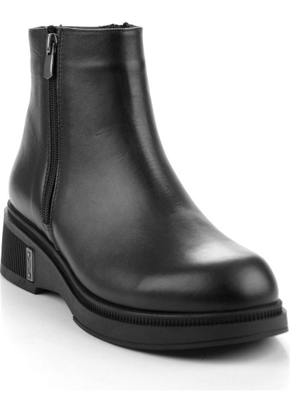Siyah Hakiki Deri Kadın Bot & Bootie K02631128803 fiyatları