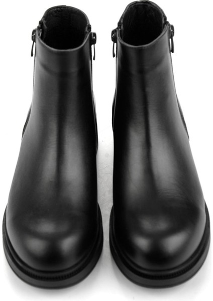 Siyah Hakiki Deri Kadın Bot & Bootie K02631128803 fırsatları