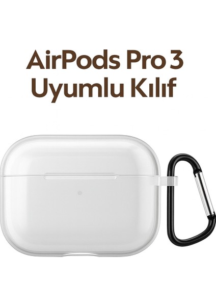 Airpods Pro 3 Uyumlu Silikon Saydam Kulaklık Kılıfı