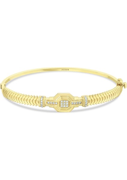 Altın Tasarım Kelepçe - 14K