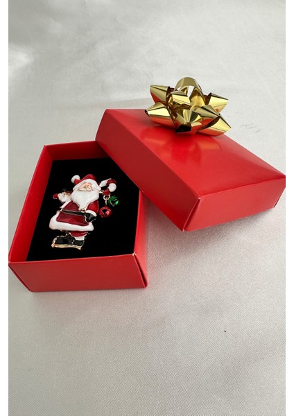 Yılbaşı Özel Mineli Sevimli Noel Baba Broş (5cm) fırsatları