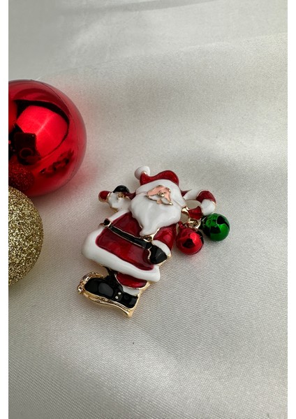 Yılbaşı Özel Mineli Sevimli Noel Baba Broş (5cm) indirimleri