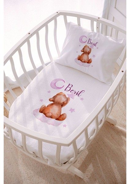 Isme Özel 70X120 Park Yatak ve Anne Yanı Pike Seti Ayıcık