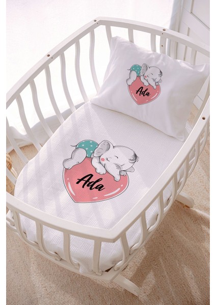 Isme Özel 70X120 Park Yatak ve Anne Yanı Pike Seti Fil