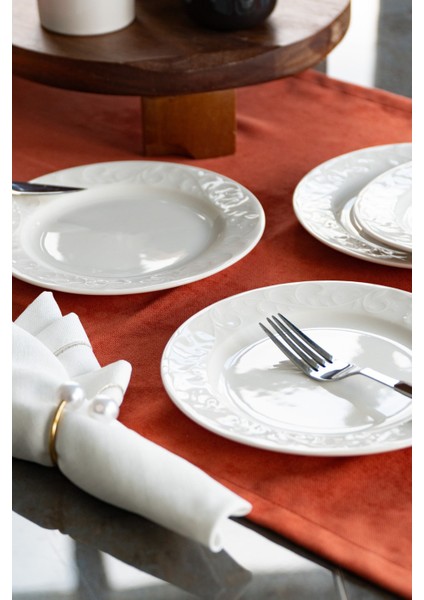 Bahar 6'lı Porselen Pasta Tabağı Seti