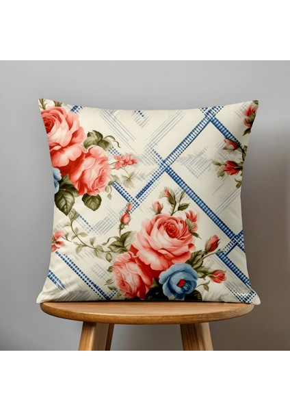 Çift Taraflı Dijital Baskı Kırlent Kılıfı Çiçek Desenli fiyatları