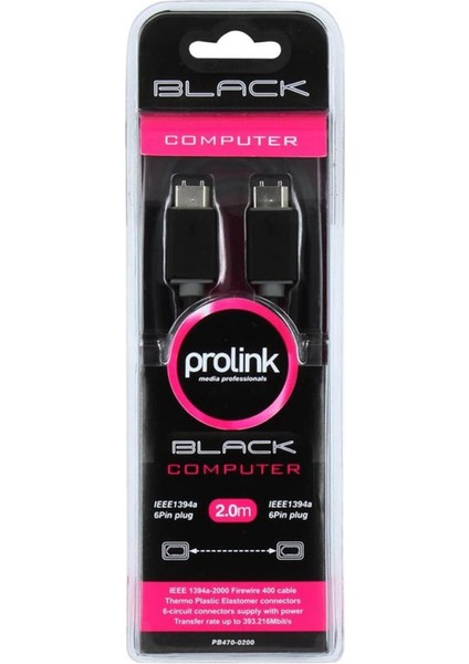 6pin To 6pin Kablo 2 Metre Firewire Veri Aktarım Kablosu | Kamera, Hdd, Ses Kartı Uyumlu